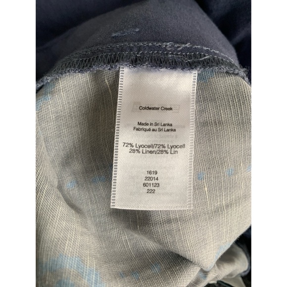 Coldwater Creek Linen Blend Wide Leg Drawstring Pants Women’s Size Large - Picture 4 of 4